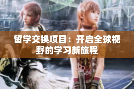 留学交换项目：开启全球视野的学习新旅程