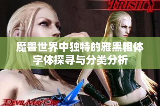 魔兽世界中独特的雅黑粗体字体探寻与分类分析