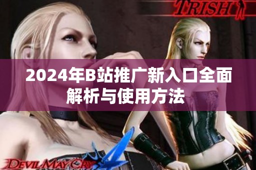 2024年B站推广新入口全面解析与使用方法 