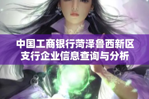 中国工商银行菏泽鲁西新区支行企业信息查询与分析