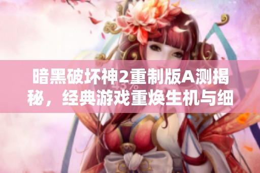 暗黑破坏神2重制版A测揭秘，经典游戏重焕生机与细节提升全景解析