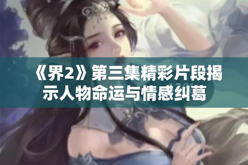 《界2》第三集精彩片段揭示人物命运与情感纠葛