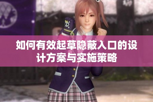 如何有效起草隐蔽入口的设计方案与实施策略