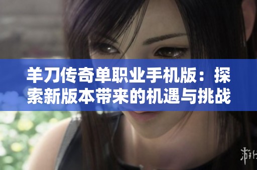 羊刀传奇单职业手机版：探索新版本带来的机遇与挑战