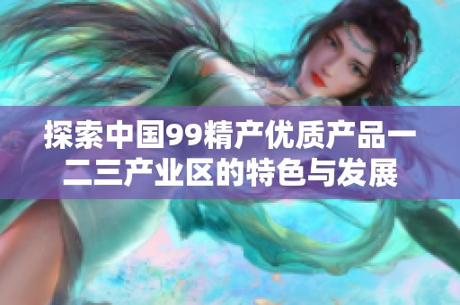 探索中国99精产优质产品一二三产业区的特色与发展
