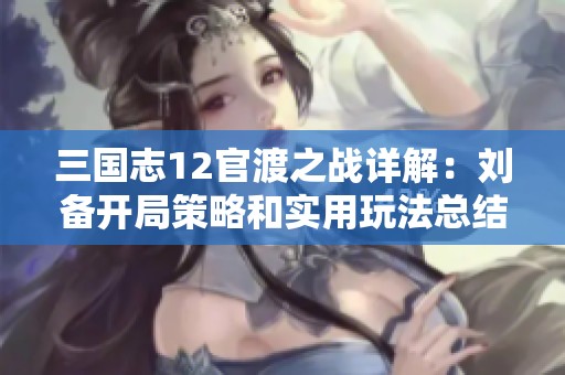 三国志12官渡之战详解：刘备开局策略和实用玩法总结