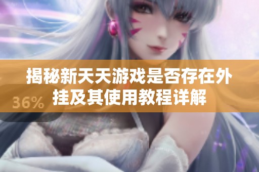 揭秘新天天游戏是否存在外挂及其使用教程详解