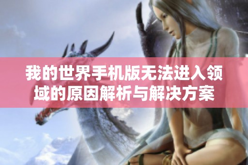我的世界手机版无法进入领域的原因解析与解决方案