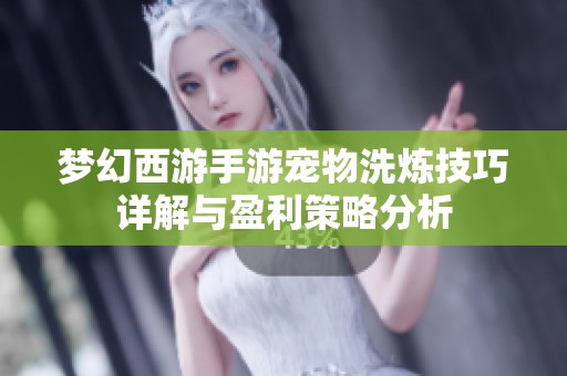 梦幻西游手游宠物洗炼技巧详解与盈利策略分析
