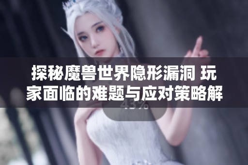 探秘魔兽世界隐形漏洞 玩家面临的难题与应对策略解析