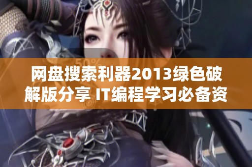 网盘搜索利器2013绿色破解版分享 IT编程学习必备资源